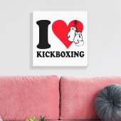 Ik hou van kickboksen canvas afdruk (Insitu (Woonkamer))