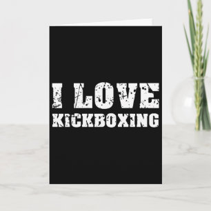 Ik hou van kickboksen fitness voor mannen vrouwen kaart