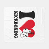Ik hou van kickboksen fleece deken (Voorkant (Horizontaal))