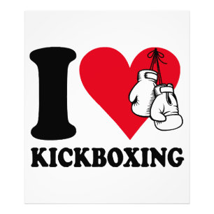 Ik hou van kickboksen foto afdruk