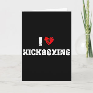 Ik hou van kickboksen Gym Fitness Voor Mannen Vrou Kaart
