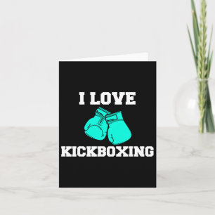 Ik hou van kickboksen liefhebber boksen fan kaart