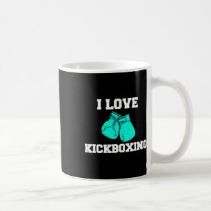Ik hou van kickboksen liefhebber boksen fan koffiemok