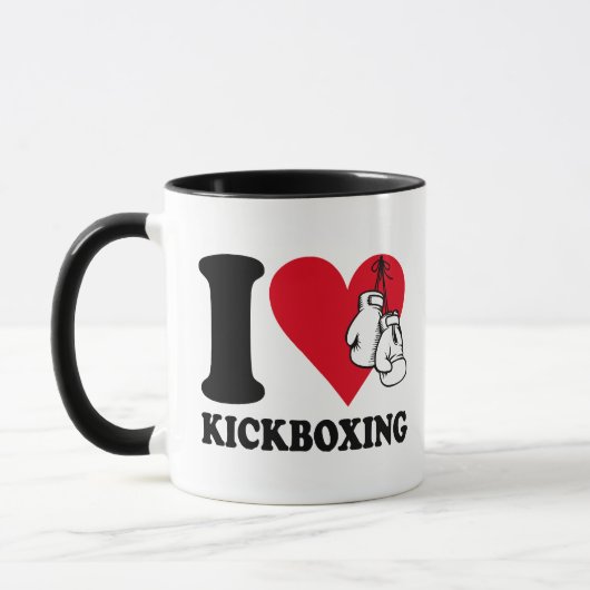 Ik hou van kickboksen mok (Links)