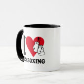 Ik hou van kickboksen mok (Voorkant links)
