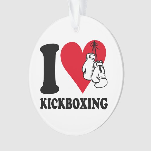 Ik hou van kickboksen ornament (voorkant)