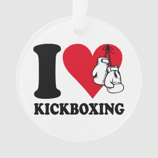 Ik hou van kickboksen ornament (voorkant)