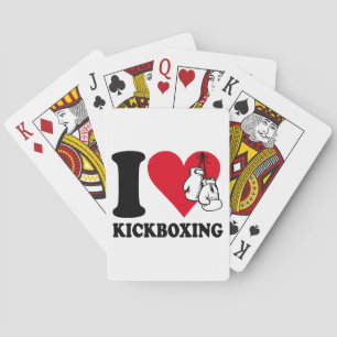 Ik hou van kickboksen pokerkaarten