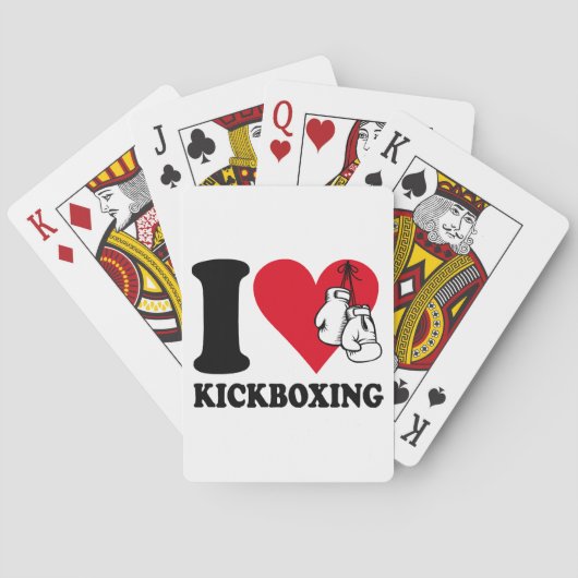 Ik hou van kickboksen pokerkaarten (Achterkant)