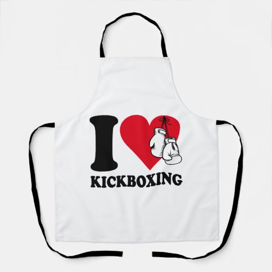 Ik hou van kickboksen schort (Voorkant)