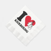 Ik hou van kickboksen servet (Hoek)
