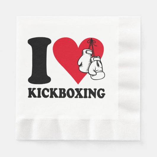 Ik hou van kickboksen servet (Voorkant)