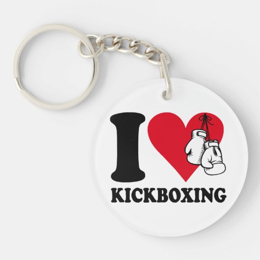 Ik hou van kickboksen sleutelhanger (Voorkant)