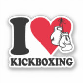 Ik hou van kickboksen sticker (Voorkant)