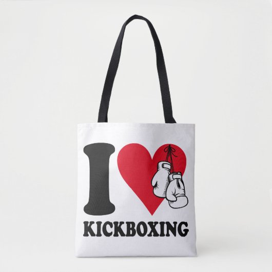 Ik hou van kickboksen tote bag (Voorkant)