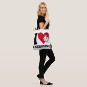Ik hou van kickboksen tote bag (Op model)