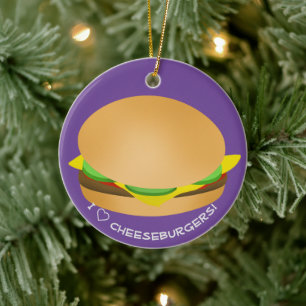 Ik hou van Kiddie Cheeseburgers Keramisch Ornament