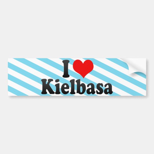 Ik hou van Kielbasa Bumpersticker (Voorkant)