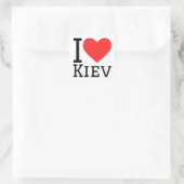 Ik hou van Kiev Vierkante Sticker (Tas)