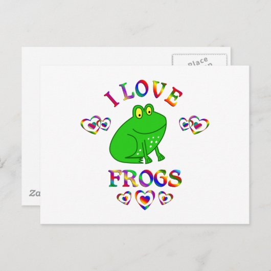 Ik hou van kikkers briefkaart (Voorkant / Achterkant)
