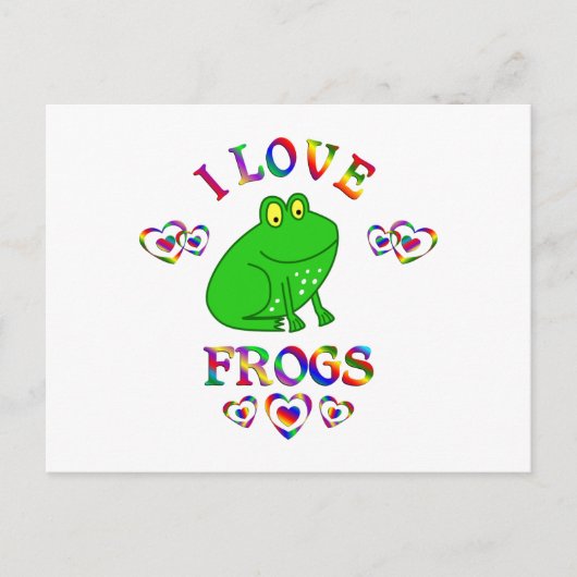 Ik hou van kikkers briefkaart (Voorkant)
