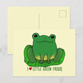 Ik hou van kikkers briefkaart (Voorkant / Achterkant)