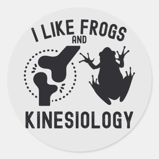 Ik hou van kikkers en kinesiologie ronde sticker (Voorkant)