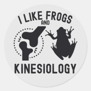 Ik Hou van Kikkers en Kinesiologie Ronde Sticker