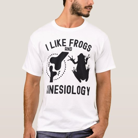 Ik hou van kikkers en kinesiologie T-shirt (Voorkant)