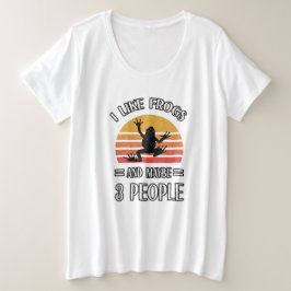Ik hou van kikkers en misschien 3 mensen | Beste k Grote Maat T-shirt