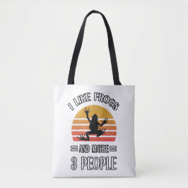 Ik hou van kikkers en misschien 3 mensen | Beste k Tote Bag