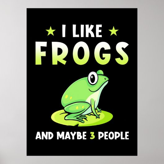 Ik hou van kikkers en misschien 3 mensen poster (Voorkant)