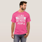 Ik hou van kikkers en misschien 3 mensen t-shirt (Voorkant volledig)
