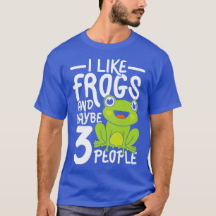 Ik hou van kikkers en misschien 3 mensen t-shirt