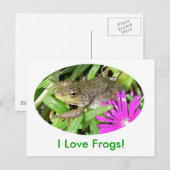 Ik hou van kikkers! Kaarten, Shirten en cadeauobje Briefkaart (Voorkant / Achterkant)