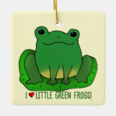 Ik hou van kikkers keramisch ornament (Voorkant)