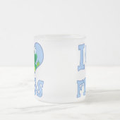 Ik hou van kikkers matglas koffiemok (Center)