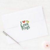 Ik hou van kikkers ronde sticker (Envelop)