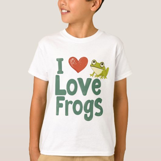 Ik hou van kikkers t-shirt (Voorkant)