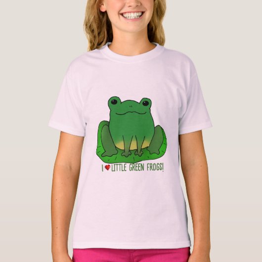 Ik hou van kikkers t-shirt (Voorkant)