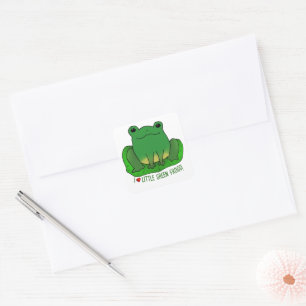 Ik hou van kikkers vierkante sticker