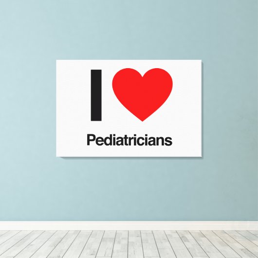 Ik hou van kinderartsen canvas afdruk (Insitu (Houten vloer))