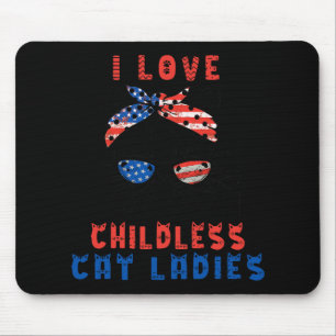 Ik hou van kinderloze kattenvrouwen muismat