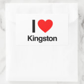 ik hou van kingston rechthoekige sticker (Tas)