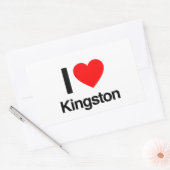 ik hou van kingston rechthoekige sticker (Envelop)