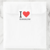 Ik hou van kinkalow vierkante sticker (Tas)