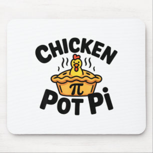 Ik hou van Kip Pot Pi Wiskunde Voedselgrap Muismat