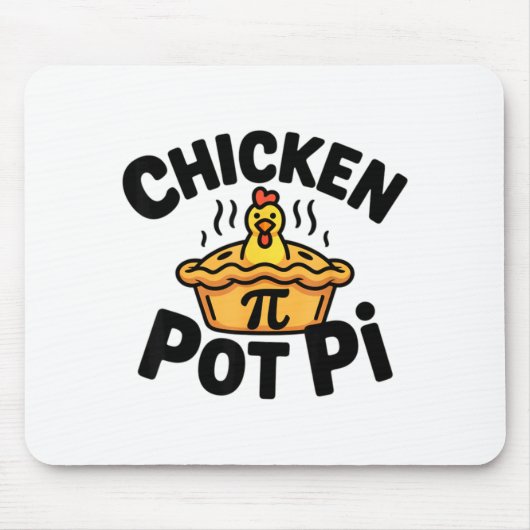 Ik hou van Kip Pot Pi Wiskunde Voedselgrap  Muismat (Voorkant)