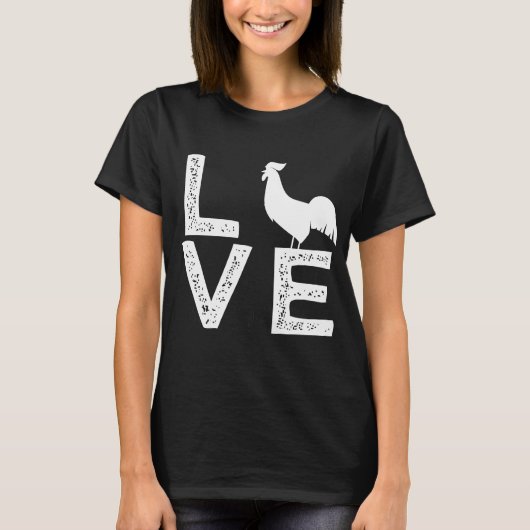 Ik hou van kip t-shirt (Voorkant)