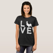 Ik hou van kip t-shirt (Voorkant volledig)